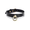 O-ring Leather Collar(black)