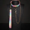 Rainbow Pastel Collar with Leash