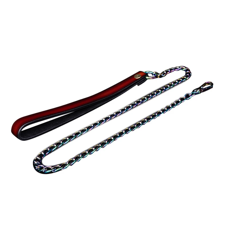 Orange Colorful Chain Leash