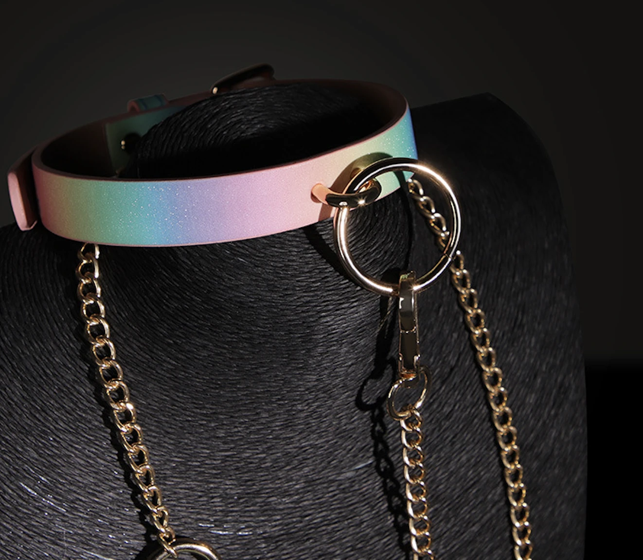 Rainbow Pastel Collar with Leash - Image 4