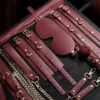8-Piece Burgundy Bondage Kit