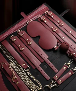 8-Piece Burgundy Bondage Kit