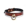 O-ring Leather Collar (Orange)