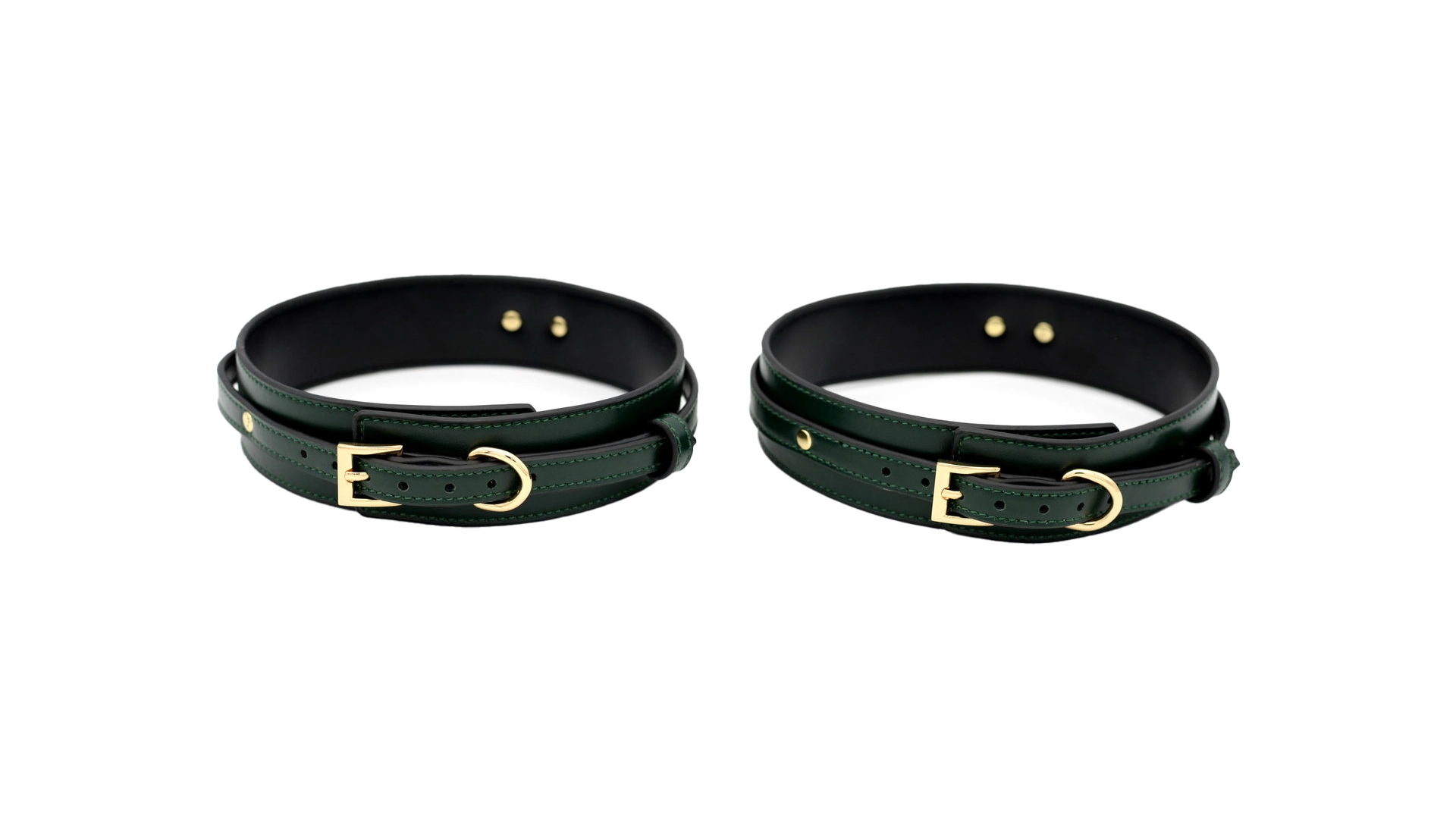 Dark Green Thigh Restraint Straps - Unlockmee