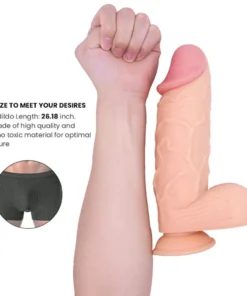 Alternative view of Realistic 9.8" Fat Boy Dildo with Suction Base
