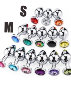 Alternative view of Colorful Jewel Metal Stainless Butt Plug(Small)