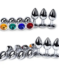 Colorful Jewel Metal Stainless Butt Plug(Small)