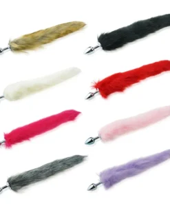 Fox Tail With Metal Anal-Butt Plug