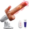 8" Realistic Thrusting Dildo Vibrator with Suction Base