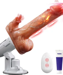 8" Realistic Thrusting Dildo Vibrator with Suction Base