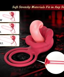 Alternative view of Tongue Vibrating Cock Ring