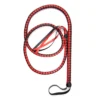 Red &Black Braided Leather Single Tail Whip