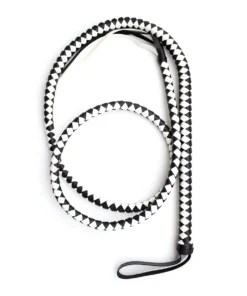 Black & White Leather Whip