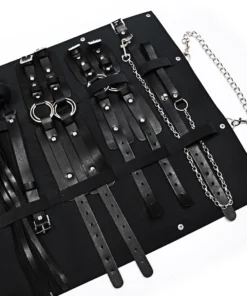 Alternative view of 10-Piece Black Bondage Set