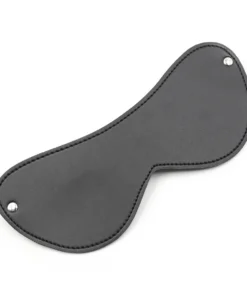 Classic Black Leather Paddle with Silver Rivets