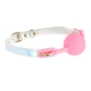 Silver Gloss Ball Gag – Pink Silicone