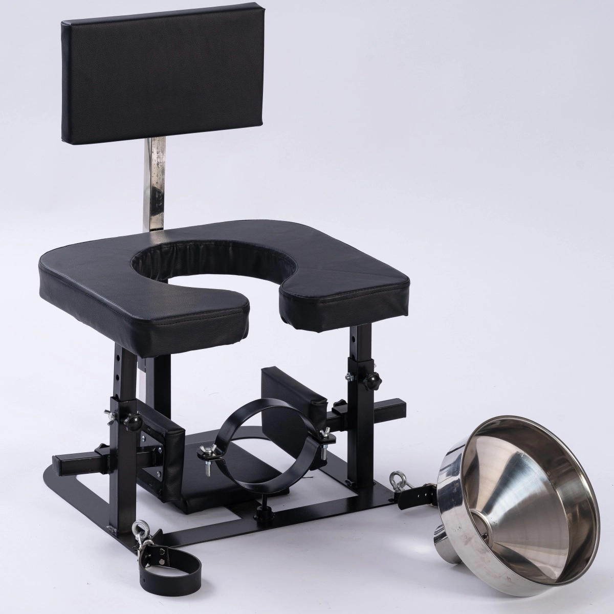 Heavy-Duty BDSM Restraint Chair with Bow - Image 8