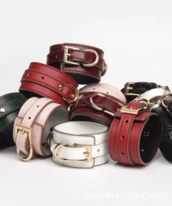 Faux Leather Double-Strap Cuffs