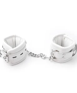 Alternative view of DELUXE PADDED LEATHER WRIST RESTRAINTS，WHITE