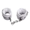 DELUXE PADDED LEATHER WRIST RESTRAINTS，WHITE