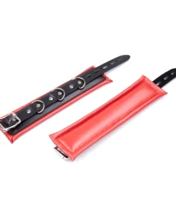 Alternative view of Plush Padded Red & Black Cuffs