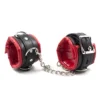 Plush Padded Red & Black Cuffs