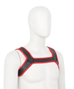 Men’s Chest Harness with Contrast Trim （Red）