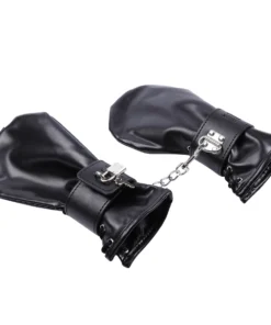 Alternative view of Black Bondage Mittens