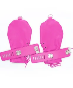 Rose Pink Bondage Mittens