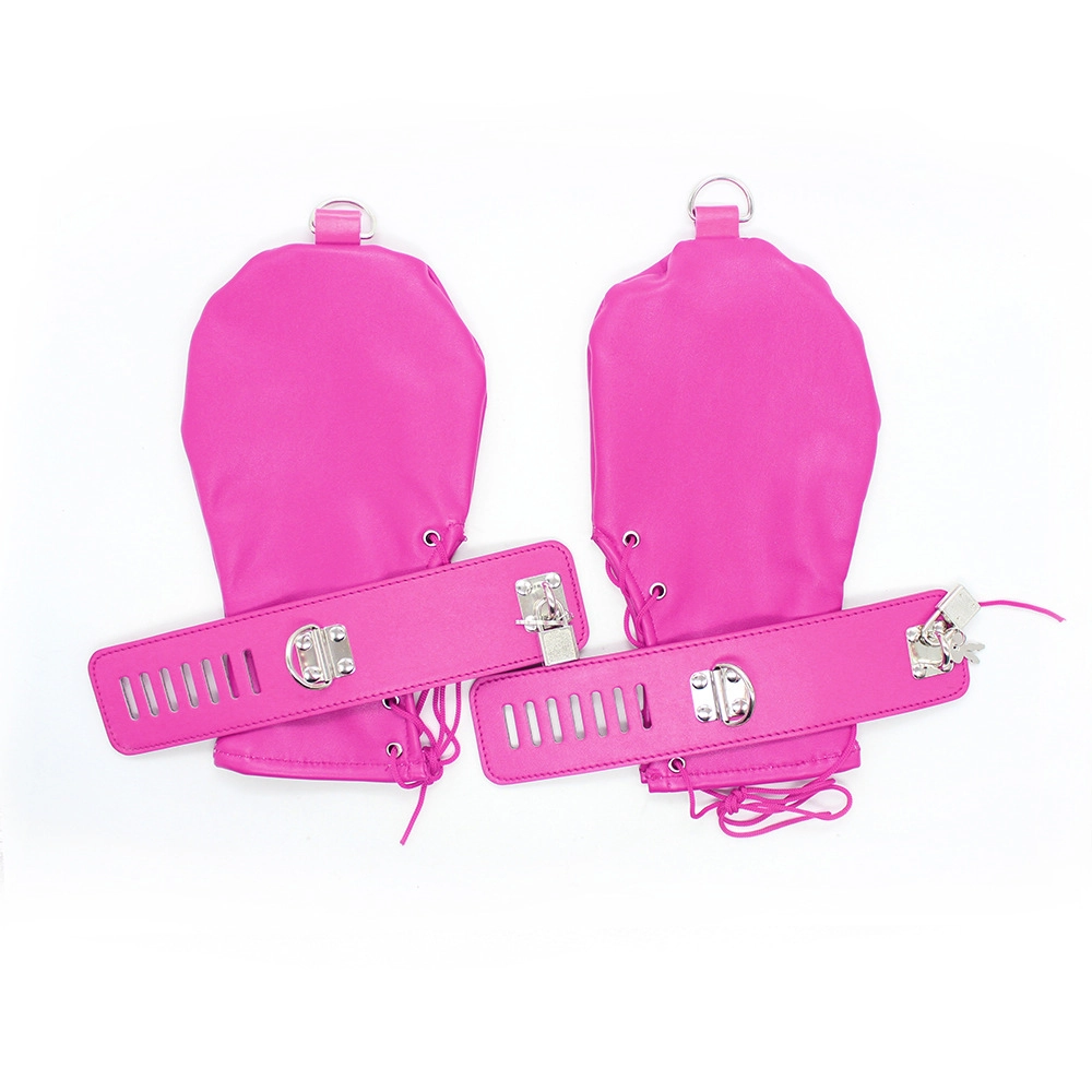 Rose Pink Bondage Mittens