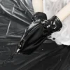 Glossy Black Bondage Mittens